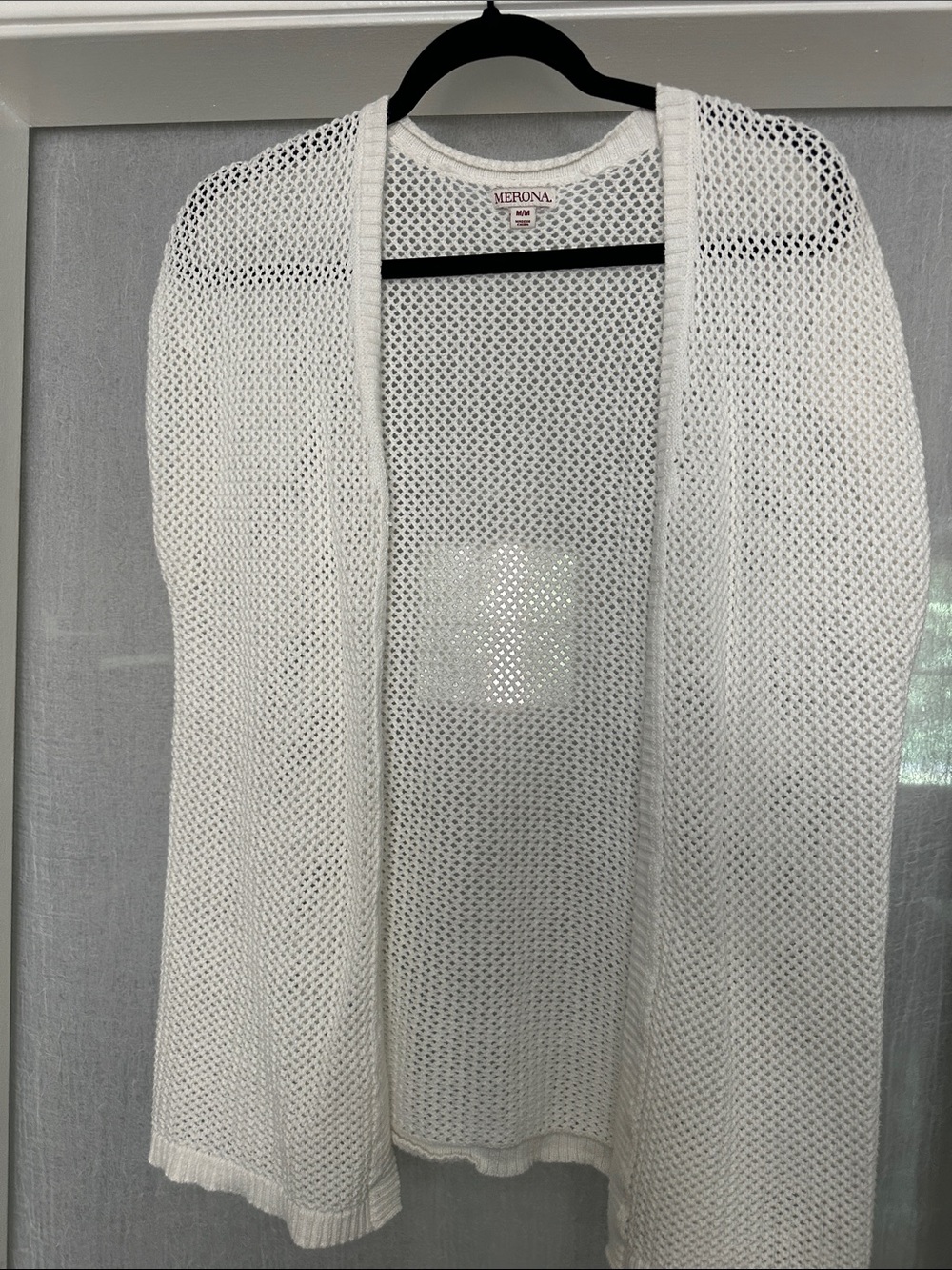 Merona White Open Weave Women's Cardigan